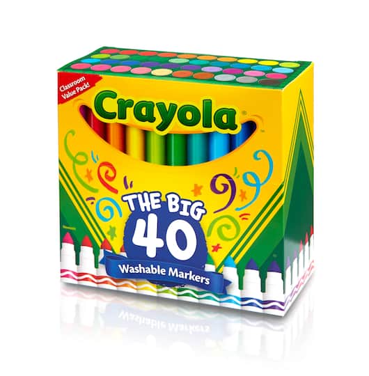 Download 6 Packs 40 Ct Crayola Ultra Clean Washable Classic Colors Broad Line Markers Michaels